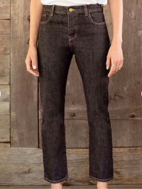 Mister K Joey Dark Rinse Straight-Leg Mid-Rise Jeans 25